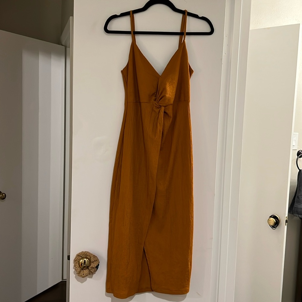 Berksha Burnt Orange Midi Dress - L